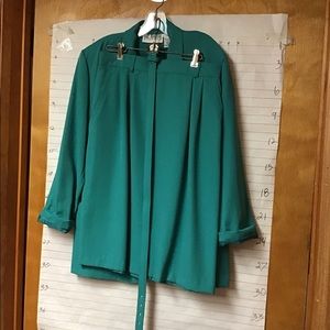 LIZ BAKER 3pc skirt set, good length jacket, skirt and belt